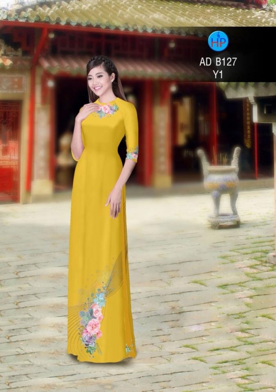 Vải áo dài hoa nhẹ nhàng