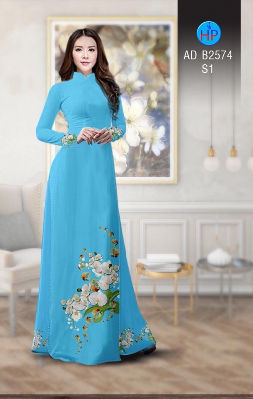 Vải áo dài hoa chùm