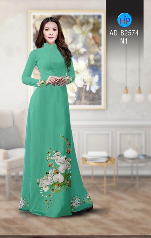 Vải áo dài hoa chùm