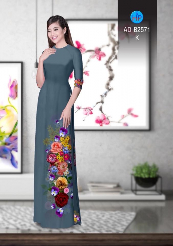 Vải áo dài hoa dây