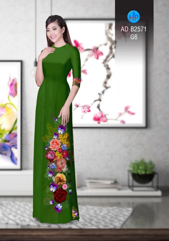Vải áo dài hoa dây