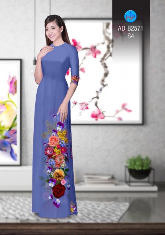Vải áo dài hoa dây
