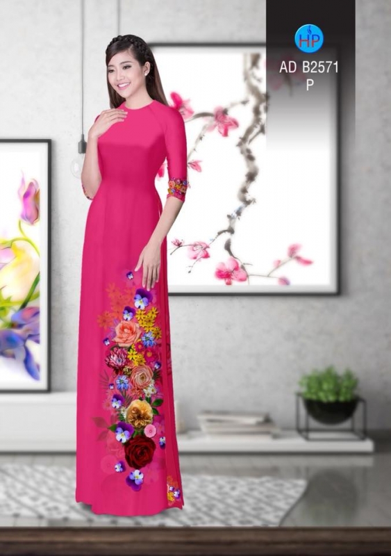 Vải áo dài hoa dây