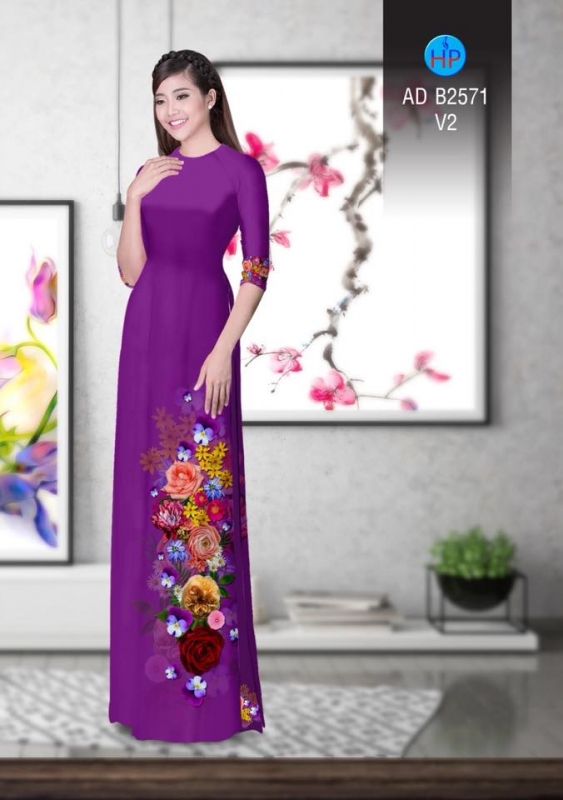 Vải áo dài hoa dây