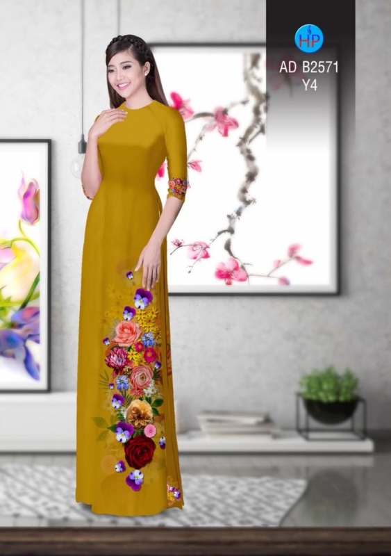 Vải áo dài hoa dây
