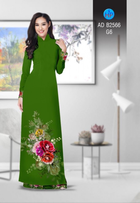 Vải áo dài hoa chùm