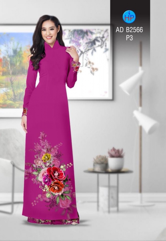 Vải áo dài hoa chùm