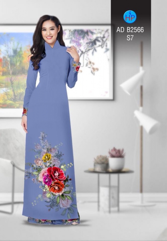 Vải áo dài hoa chùm