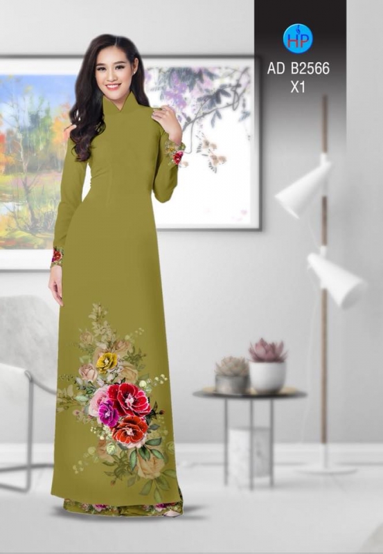 Vải áo dài hoa chùm