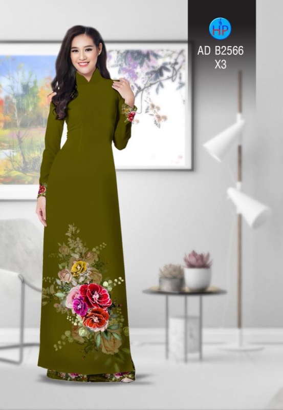 Vải áo dài hoa chùm