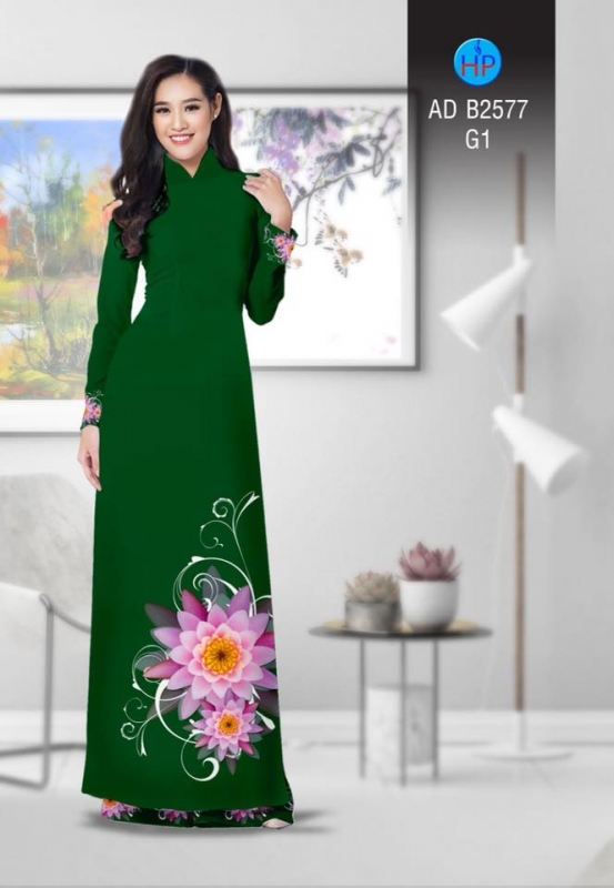 Vải áo dài hoa Sen Vải áo dài hoa Sen