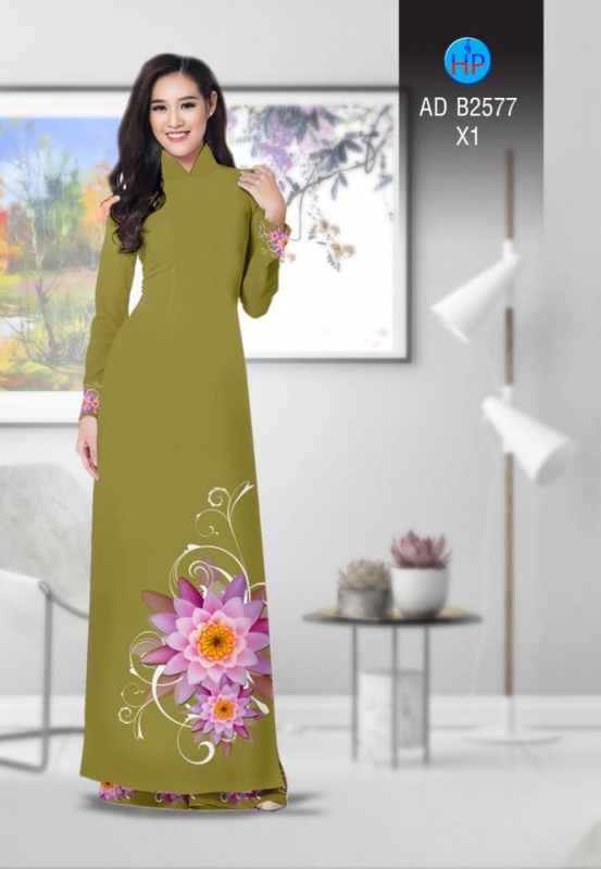 Vải áo dài hoa Sen Vải áo dài hoa Sen