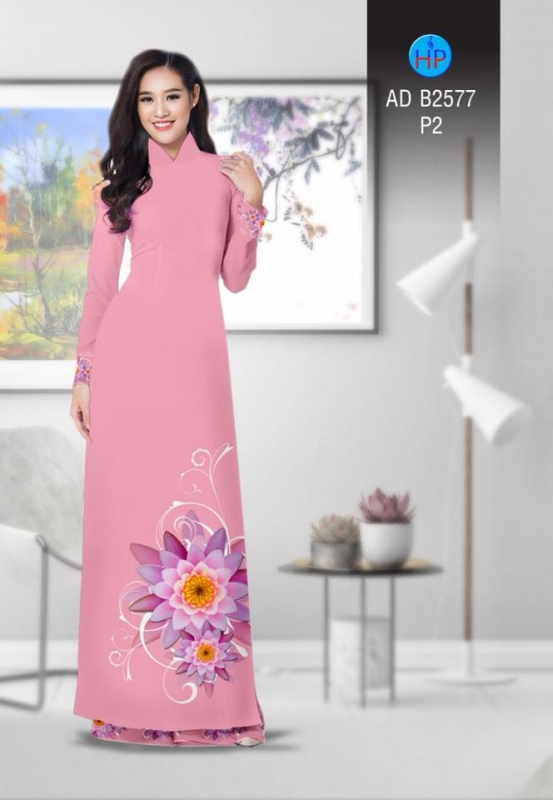 Vải áo dài hoa Sen Vải áo dài hoa Sen
