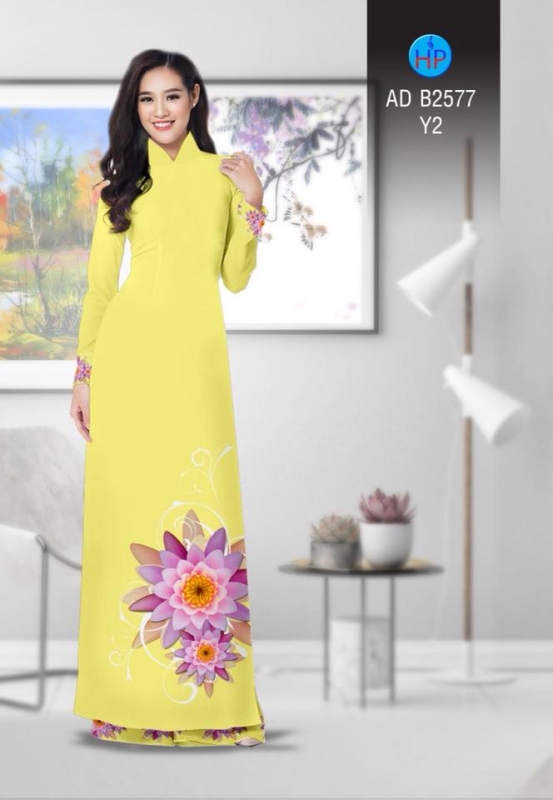 Vải áo dài hoa Sen Vải áo dài hoa Sen