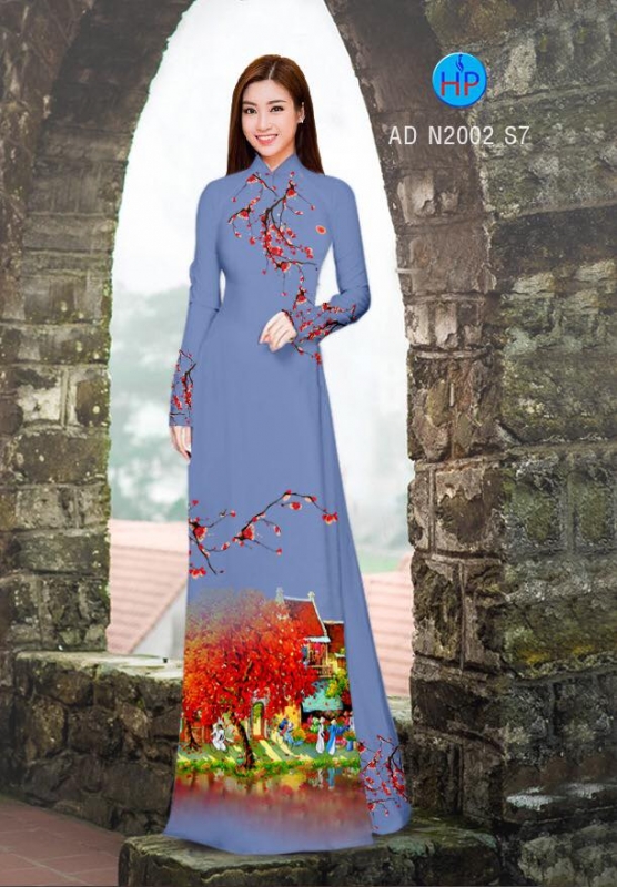Vải áo dài phong cảnh
