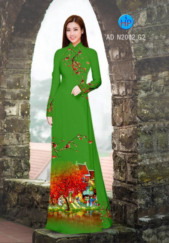 Vải áo dài phong cảnh