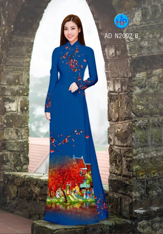 Vải áo dài phong cảnh
