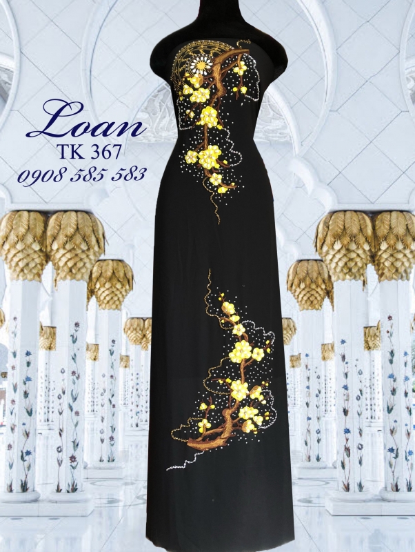 Vải áo dài kết hoa