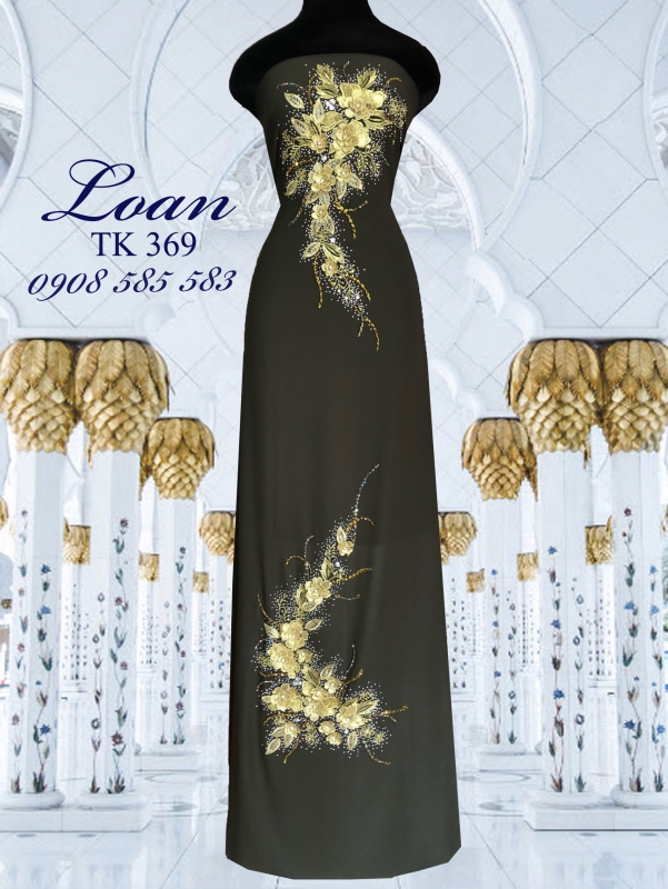 Vải áo dài kết hoa