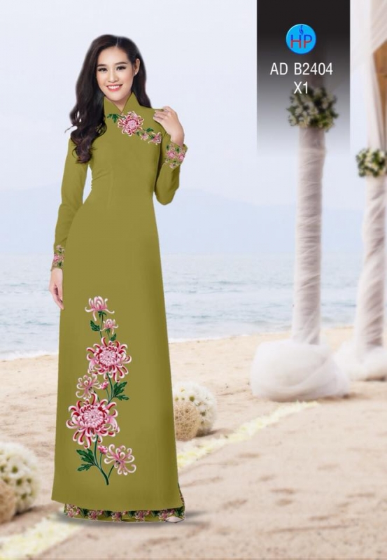 Vải áo dài hoa Cúc