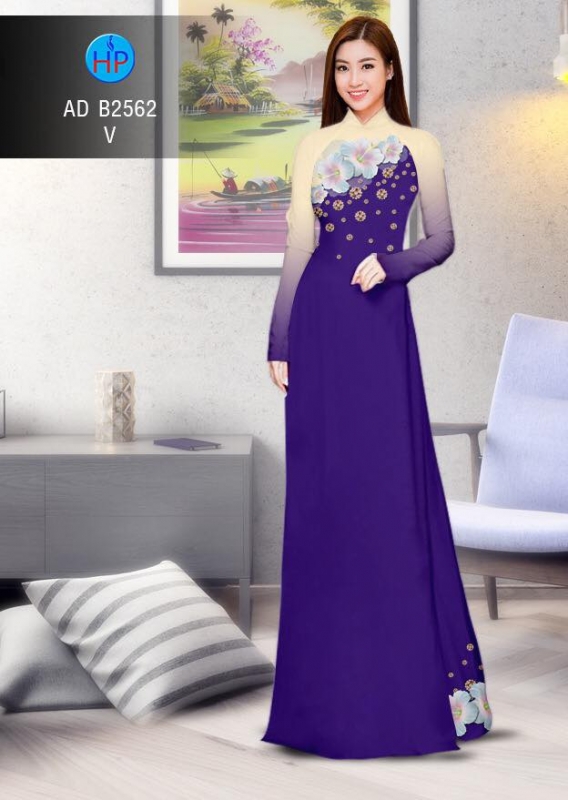 Vải áo dài hoa 3D Vải áo dài hoa 3D
