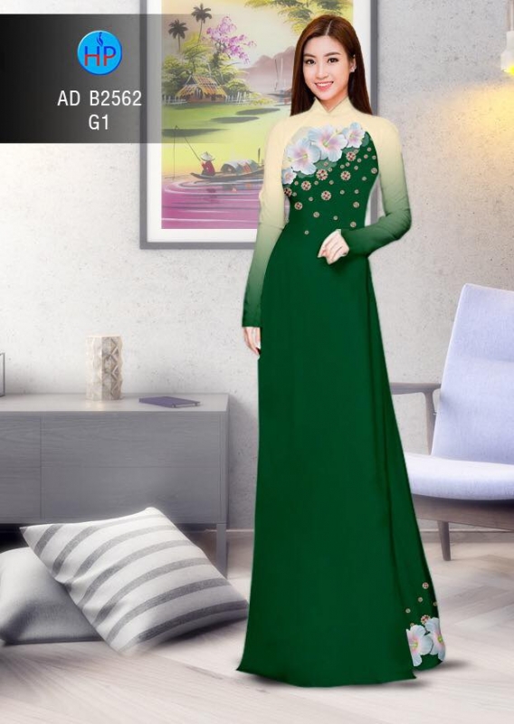Vải áo dài hoa 3D Vải áo dài hoa 3D