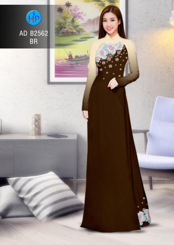 Vải áo dài hoa 3D Vải áo dài hoa 3D