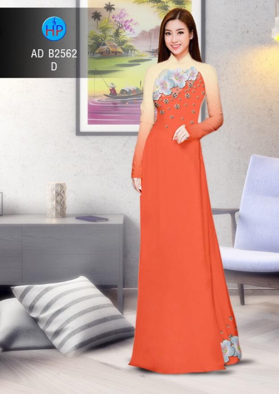 Vải áo dài hoa 3D Vải áo dài hoa 3D