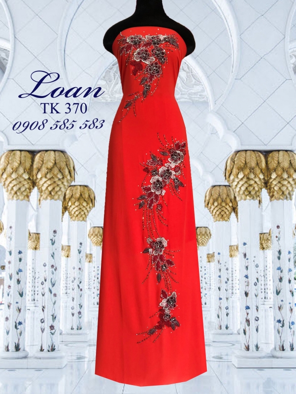 Vải áo dài kết hoa