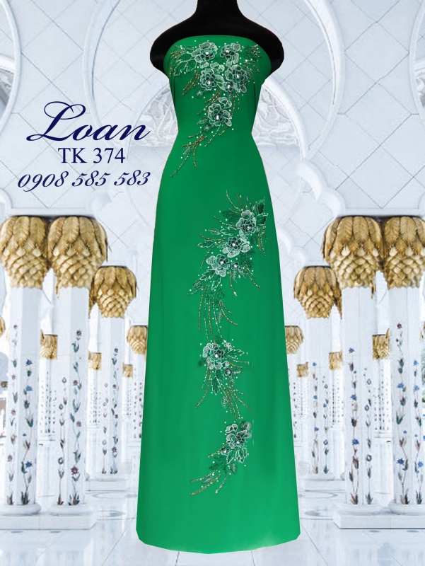 Vải áo dài kết hoa