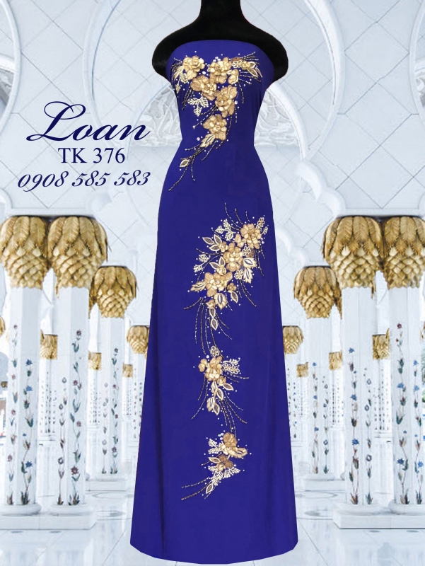 Vải áo dài hoa kết