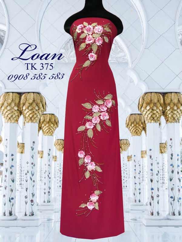 Vải áo dài kết hoa