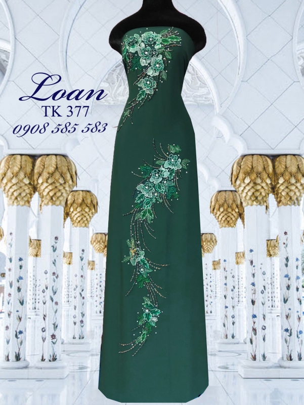 Vải áo dài kết hoa