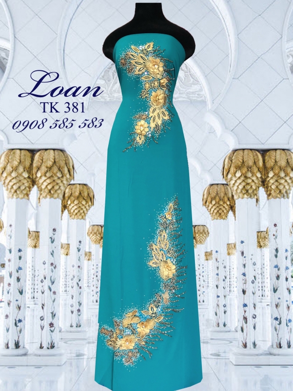 Vải áo dài kết hoa