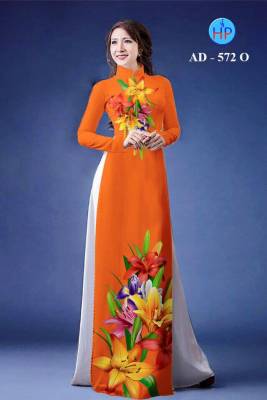 Vải  áo dài hoa 3D-DT 452