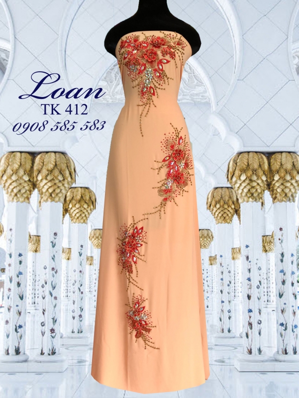 Vải áo dài kết hoa