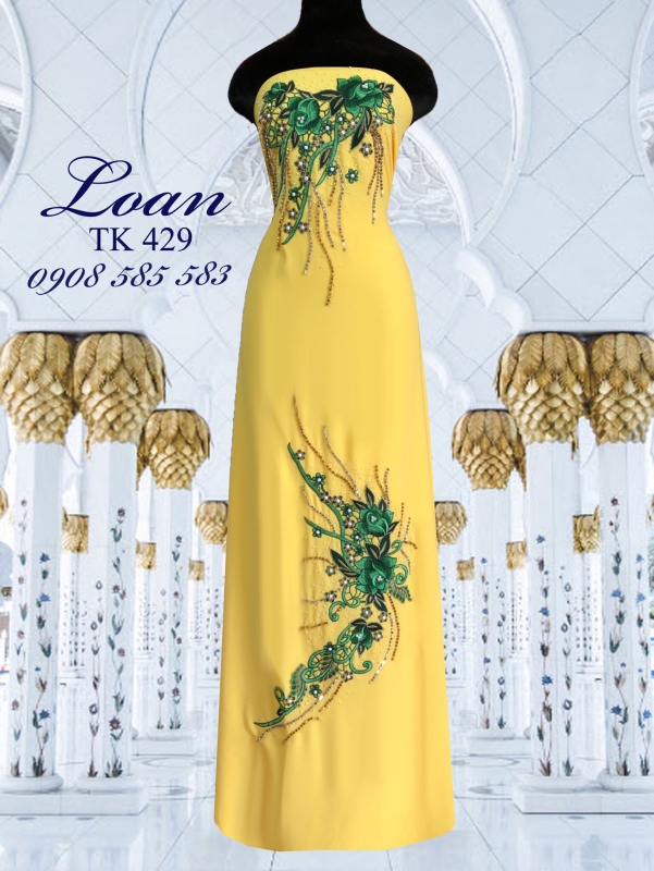 Vải áo dài kết hoa