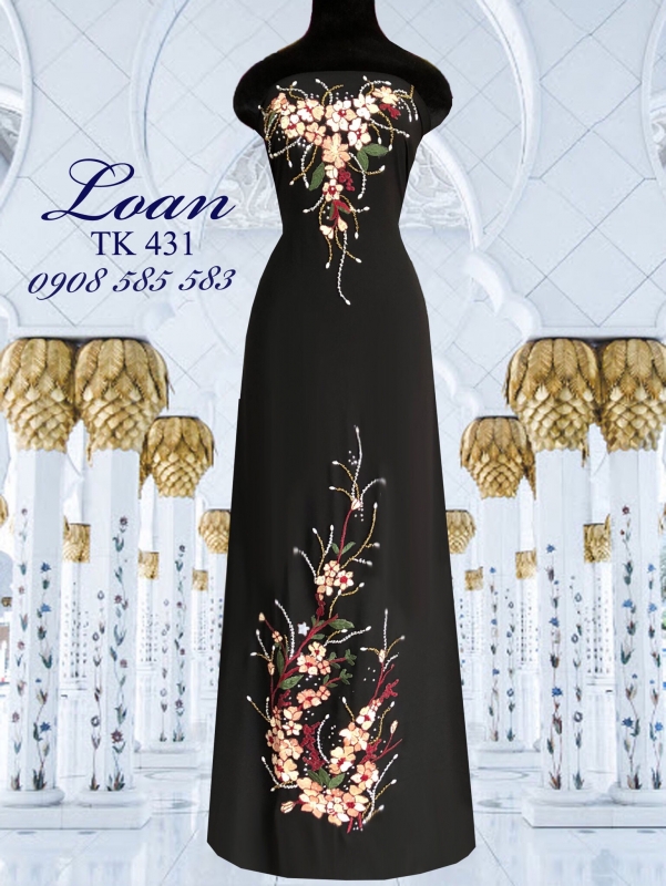 Vải áo dài kết hoa