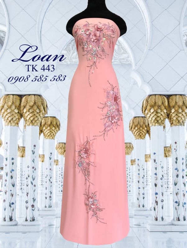 Vải áo dài kết hoa