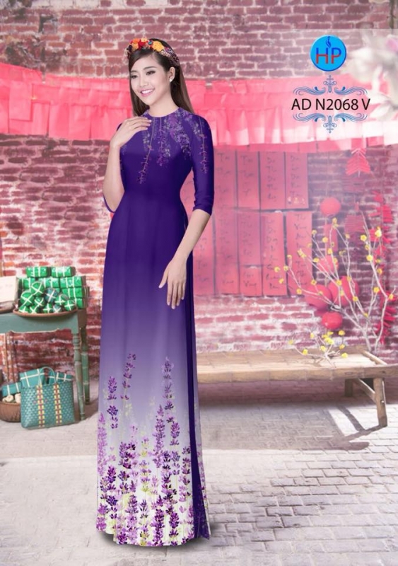 Vải áo dài hoa cành