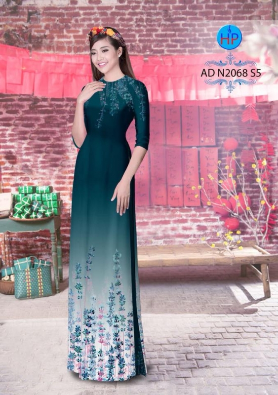 Vải áo dài hoa cành