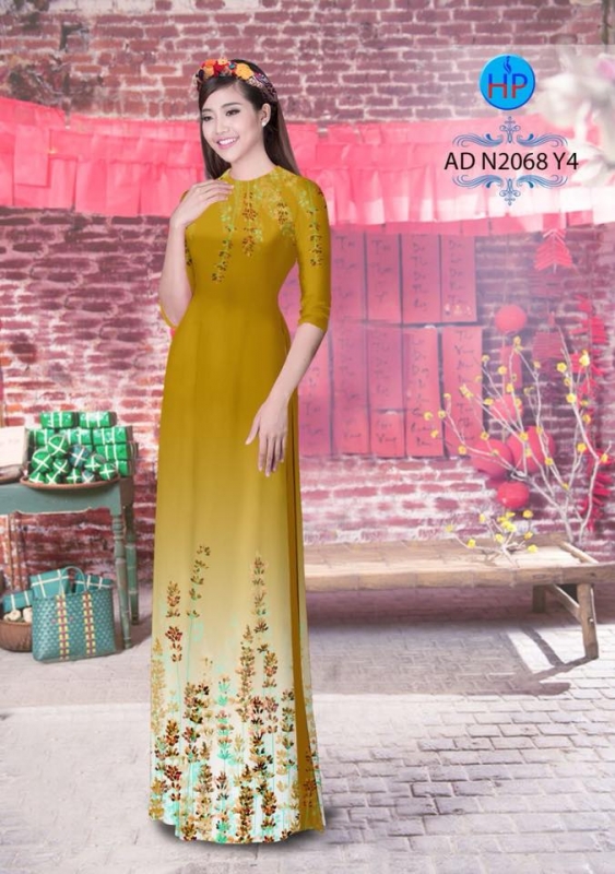 Vải áo dài hoa cành