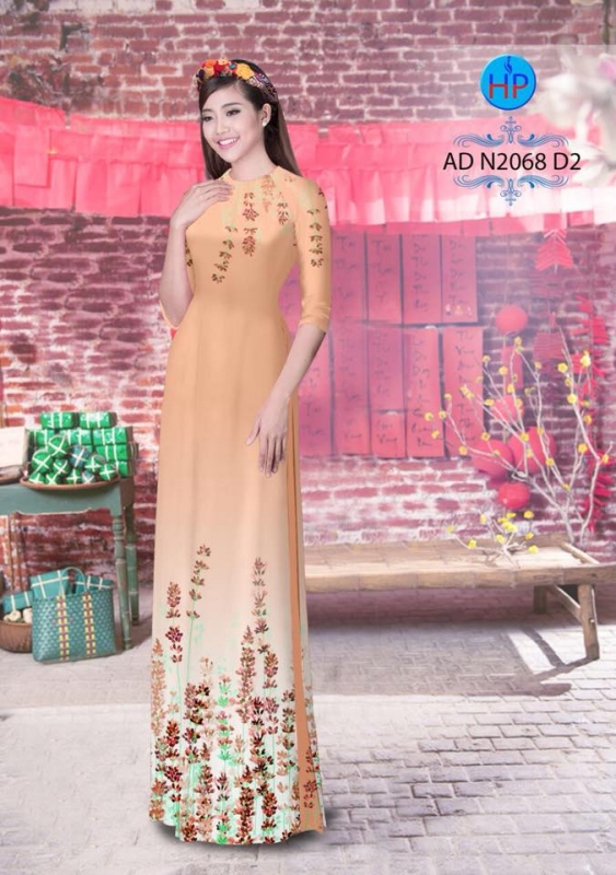 Vải áo dài hoa cành