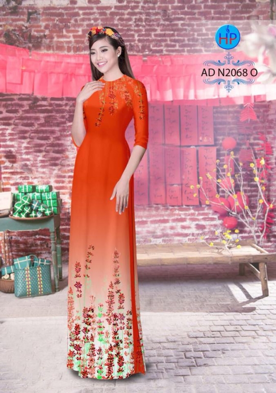 Vải áo dài hoa cành