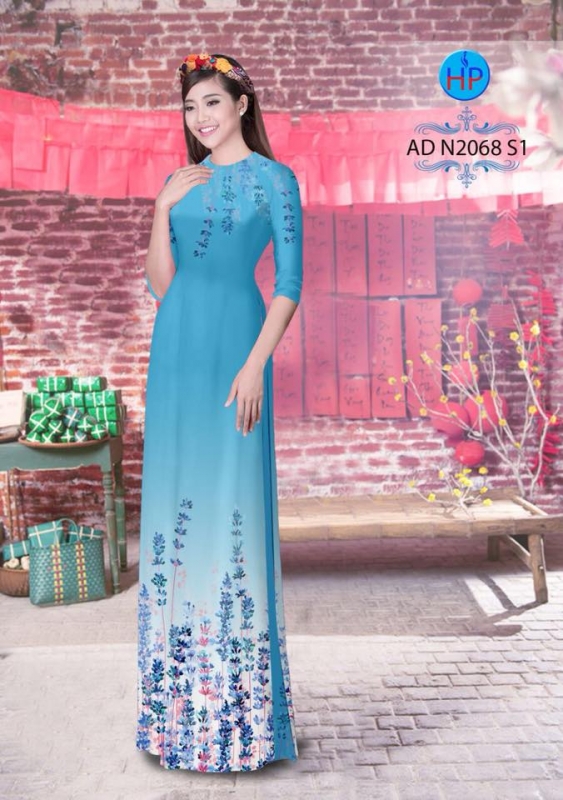 Vải áo dài hoa cành