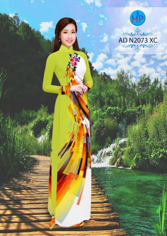 Vải áo dài lập thể chạy dọc