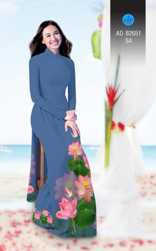 Vải áo dài hoa Sen