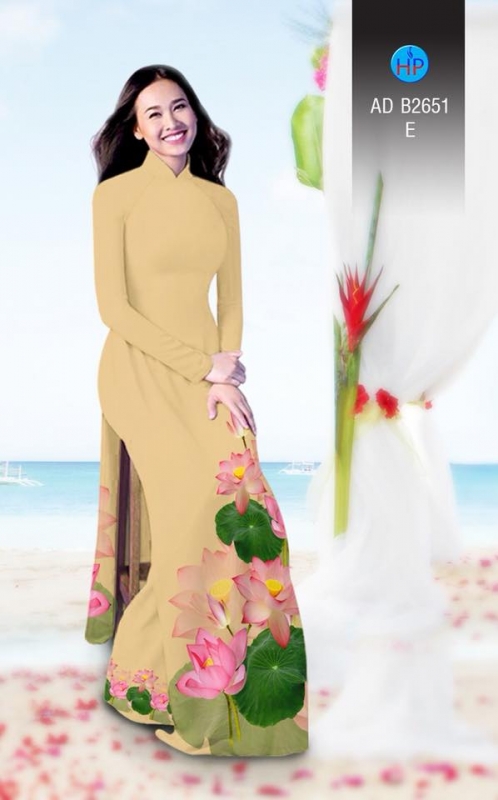 Vải áo dài hoa Sen