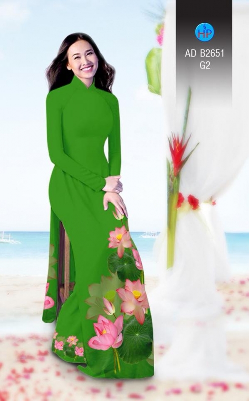Vải áo dài hoa Sen