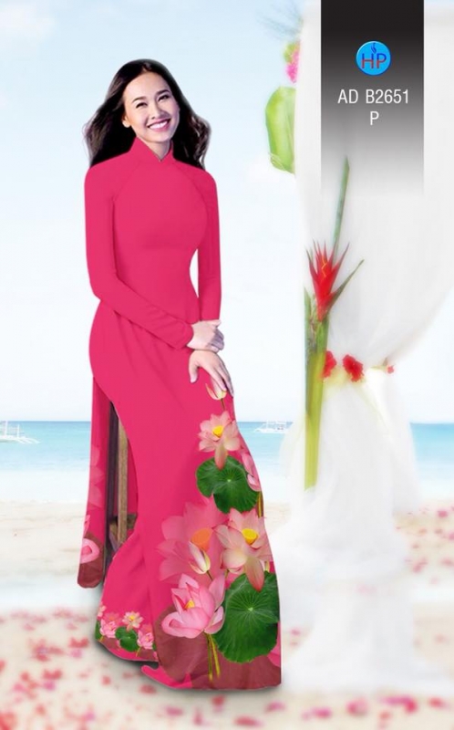 Vải áo dài hoa Sen